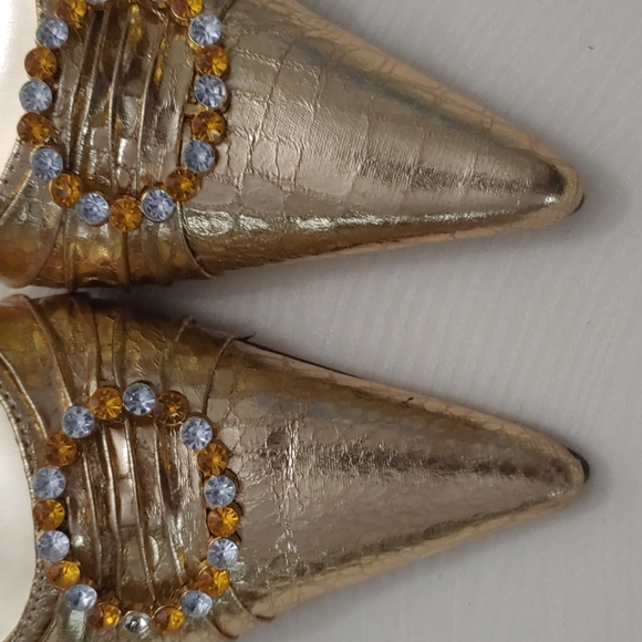 Pierre Dumas Women's Size 10 3.5 inch Pointed Heel Slingbackbl Shoe - Picture 4 of 9